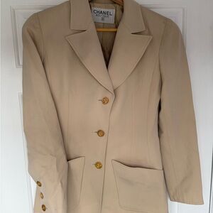 Vintage CHANEL Blazer Laine Wool & Silk